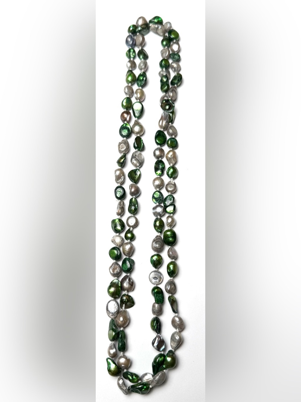 Freshwater natural uncultured dyed pearl necklace